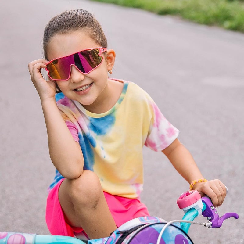 Duco Kids Sunglasses Youth Baseball Sun Glasses Lightweight TR90 Frame UV400 Sports Cycling Shades for Boys Girls DK268 - Image 2